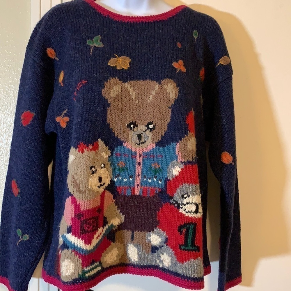 Vintage Woolrich Teddy Bear Wool Sweater, M